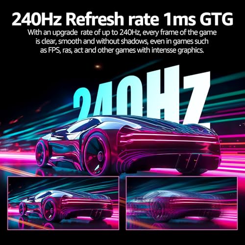 Gaming Monitor 32 Pouces 240Hz, écran PC incurvé Full HD 1080P, écran d'ordinateur incurvé 1800R sans Cadre avec FreeSync et Technologie Eye Care, supporte VESA – Image 3