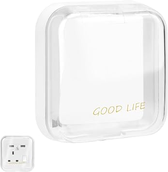 Weatherproof Electrical Outlet Cover, Adhesive Outdoor Receptacle Cover, Dust-Proof Plug Cover, Receptacle Protector for Bathroom, Kitchen and Balcony White