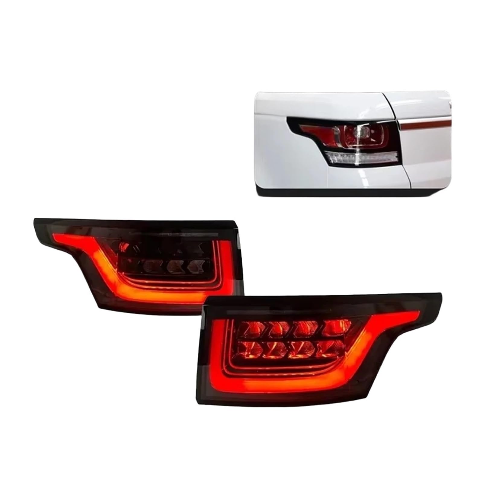 Faro Anteriore per Land Range Rover 2013-2017, aggiornamento, modificato, DRL, indicatori di direzione dinamici, Accessori Auto (Doppia Lente)