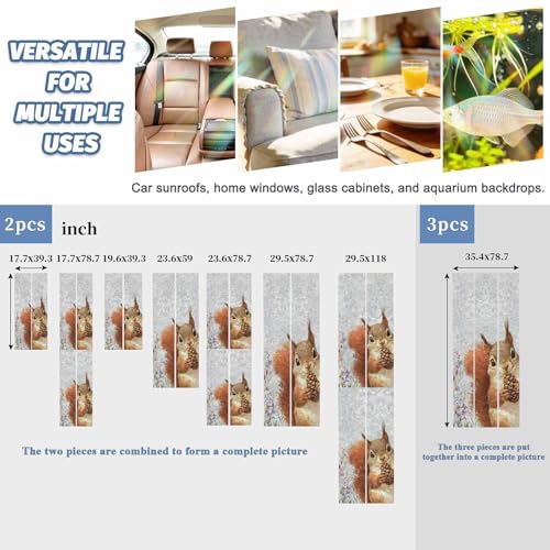 Vinilo decorativo para ventana efecto arcoíris 23.6x59 pulg miniatura 4