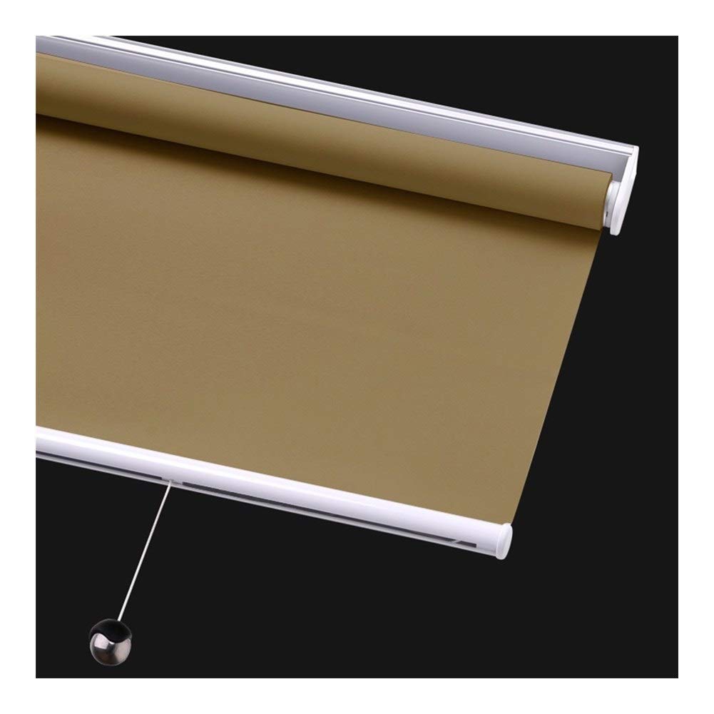Store enrouleur occultant sans fil pour fenêtres; personnalisable automatique (laiton, 60 cm x 250 cm), idéal pour le bureau, la salle de bains et le balcon - Solution de blocage de la lumière et