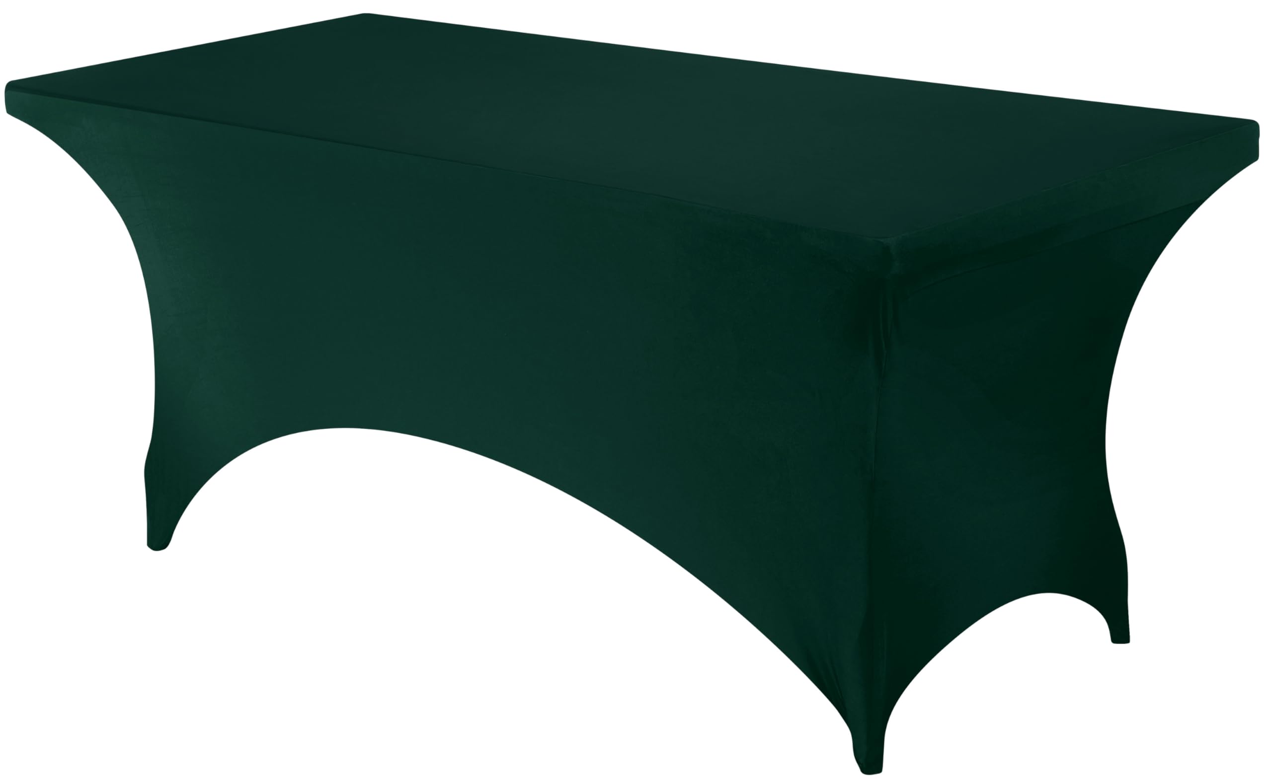 Utopia Kitchen Spandex Table Cloth [6FT, Hunter Green] Tight, Fitted, Washable and Wrinkle Resistant Stretch Rectangular Patio Table Cover for Event, Wedding, Banquet & Parties [183Lx76Wx76H] cm
