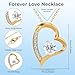To My Beautiful Wife Necklace Hot Doe Forever Love Jewelry From Lover Husband to Beautiful Woman 18K Yellow Gold Finish (Luxury Box)
