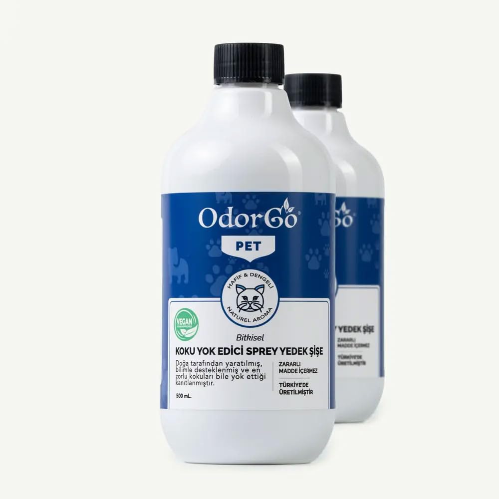 ODORGO Pet Sprey Yedek Şişe 500ml – Pet Koku Spreyi İçin Ekonomik Dolum – Bitkisel, Vegan