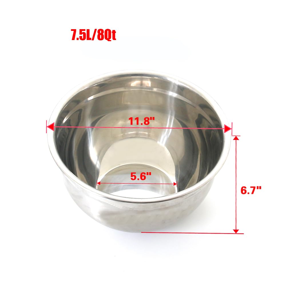 Rührschüssel 7.5L Edelstahl 304 – robust & langlebig für Großfamilie