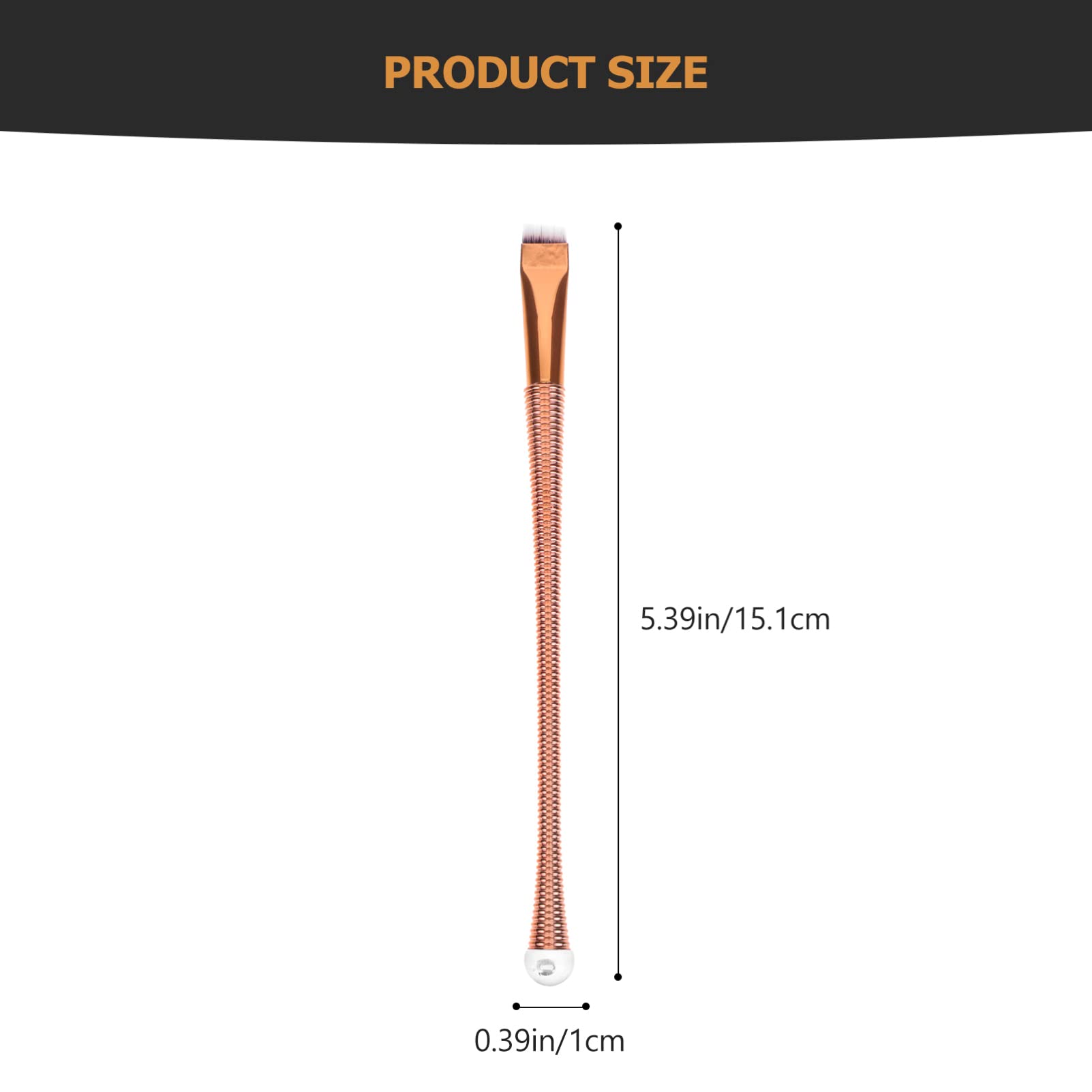 BESTYASH Eyebrow Eye Liner Makeup Tools 2pcs Practical Makeup Brushes Smooth Handle Design