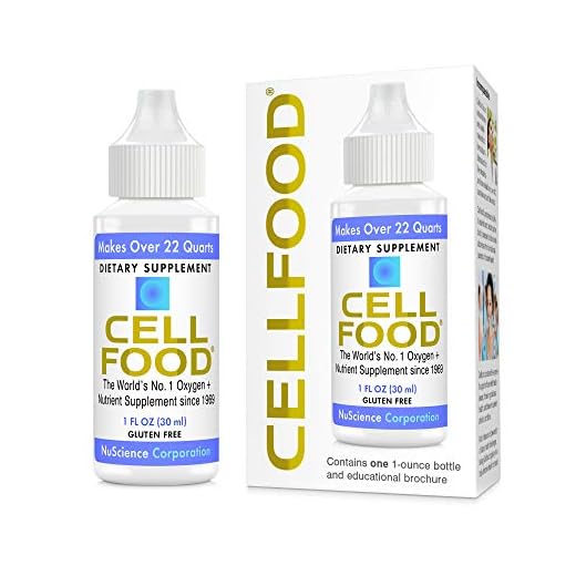 Cellfood Liquid Concentrate, 1 fl oz - Oxygen + Nutrient Supplement - Supports Immune System, Energy, Endurance, Hydration & Overall Health - Gluten Free, Cert. Kosher - Makes Over 22 Quarts