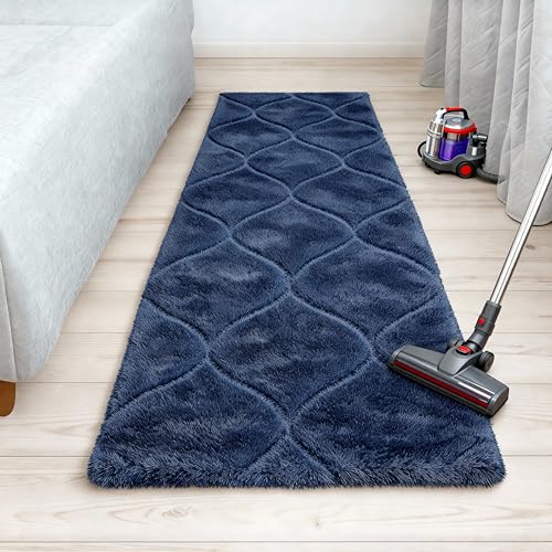 Image of Fluffy Silky Micro Fiber Polyster Carpet /Runner for Bedroom, Study Room, Playing Room, Guest Room ETC. 1.5x4 Feet, (P-8)