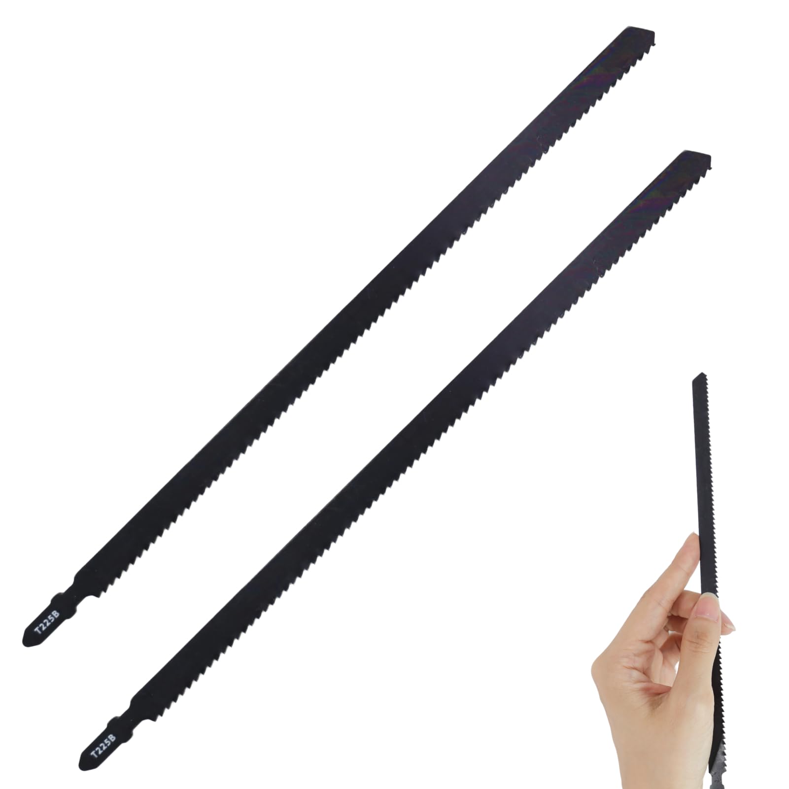 Juego De Hojas Para Sierra De Calar 250mm T225B, 2 Unidades, Hojas Universales Con Vástago En T Para Cortes Precisos En Madera Plástico Y Metales Finos