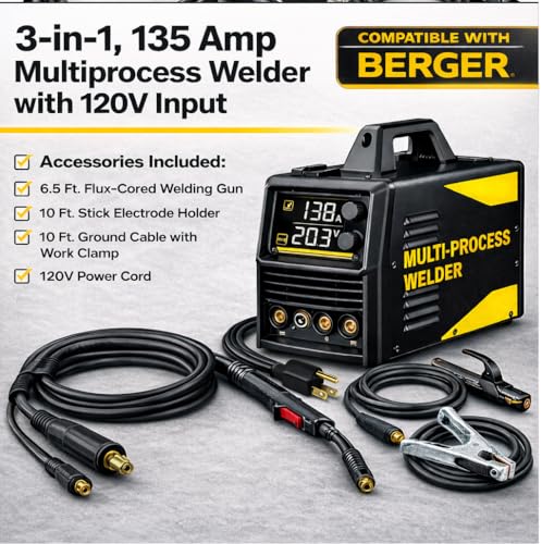 135 Amp 3-in-1 Multiprocess Welder