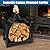 MOFEEZ Firewood Rack Log Holder Indoor with Wood Carrier, Powder-coated Steel Made, Up-loaded to 110lb, 18inch(L) x 13inch(W) x 17inch(H)