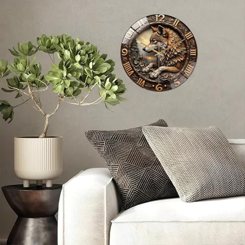 Reloj de pared redondo de vidrio templado 12 pulgadas miniatura 5