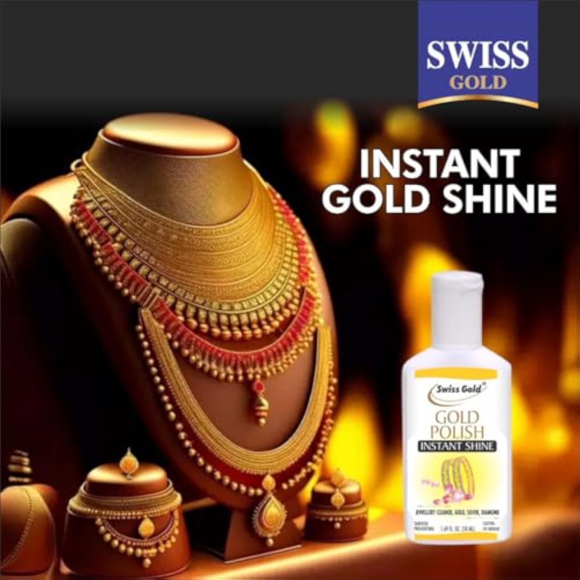 Instant Jewellery Cleaning Liquid 50ml, Tarnish Remover