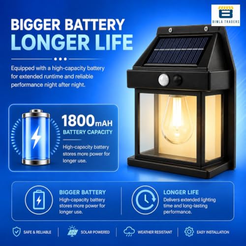 Image of Btag Sun-Powered Wall Light Outdoor with Motion Sensor - Waterproof Exterior LED Sconce Lamp, Auto Charging Security Light for Porch, Patio, Garden, Pathway & Yard Lighting. PO2 (XL)