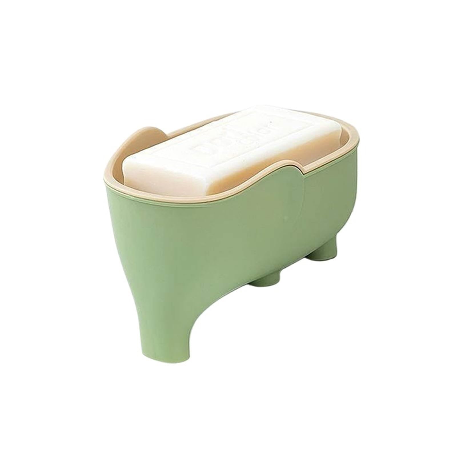 Soap Dishes Double Layer Creative Elephant Shape Soap Box Dish Drainable Holder Waterproof Drain Rack Container Tray