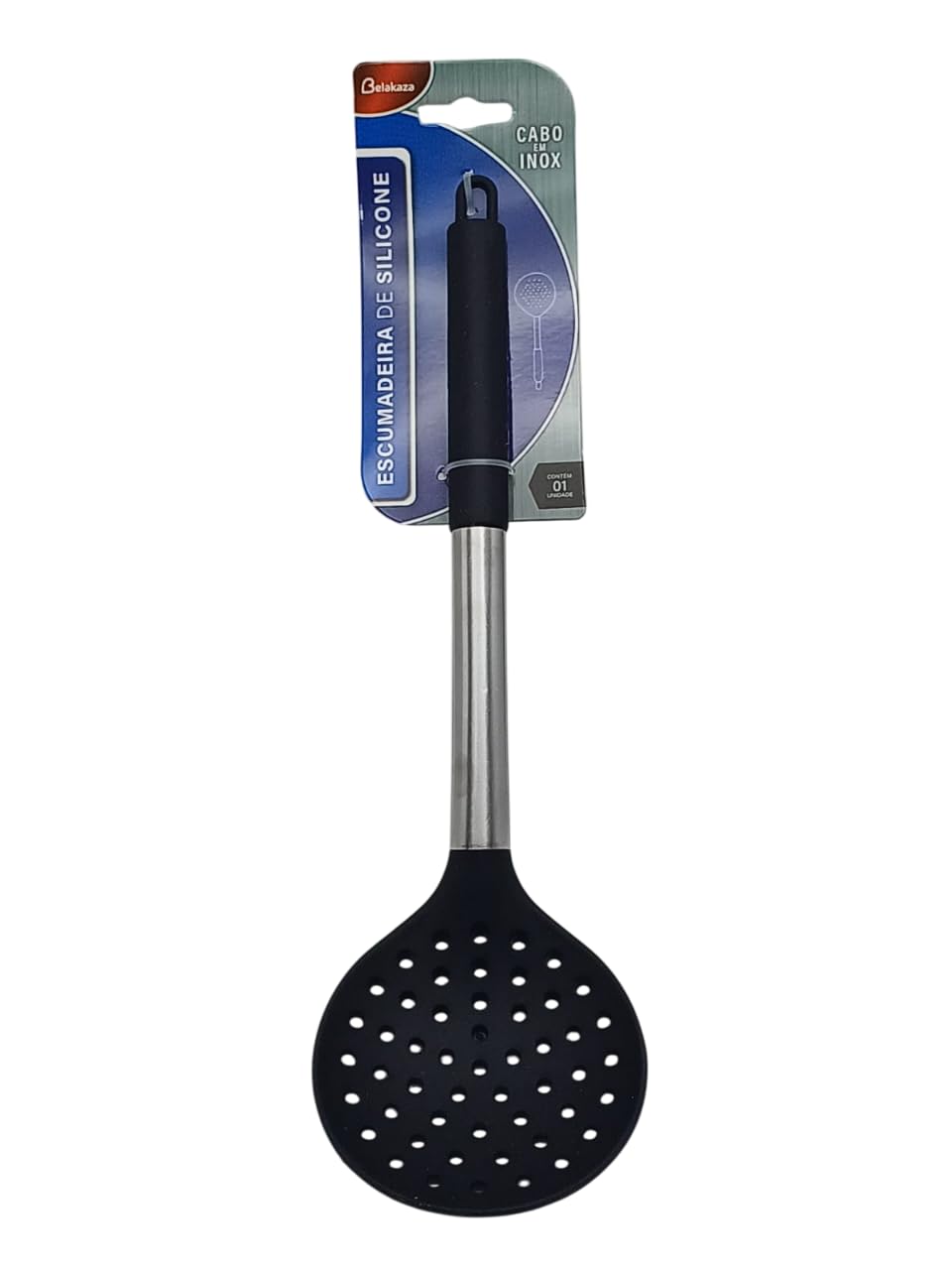 Escumadeira de Silicone e Cabo em Inox de Excelente Durabilidade Belo Design Suporta