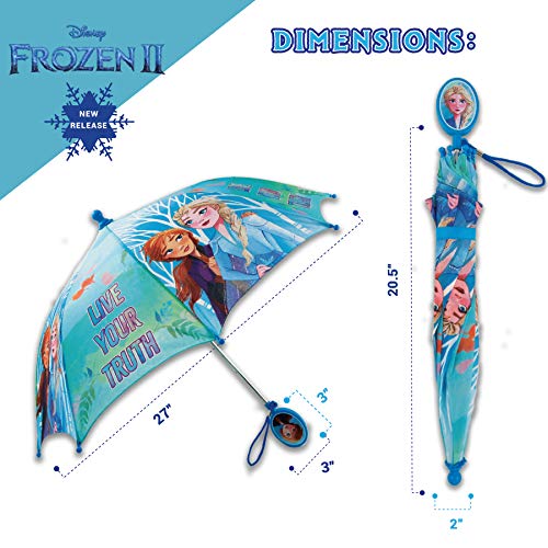 Disney Kids Umbrella, Frozen/Princess/Minnie Mouse Toddler and Little Girl Rain Wear for Ages 3-6 - Image 7