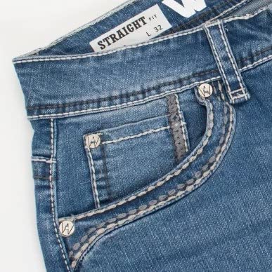 Men's Premium Straight Fit Denim Jeans Sizes 28-38 Style:WB016 Blue4