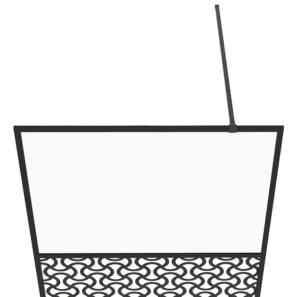 Mampara de ducha de cristal templado transparente con marco de aluminio, 79 a 80 x 195 cm, cristal de seguridad de 5 mm, perfil ajustable, color negro
