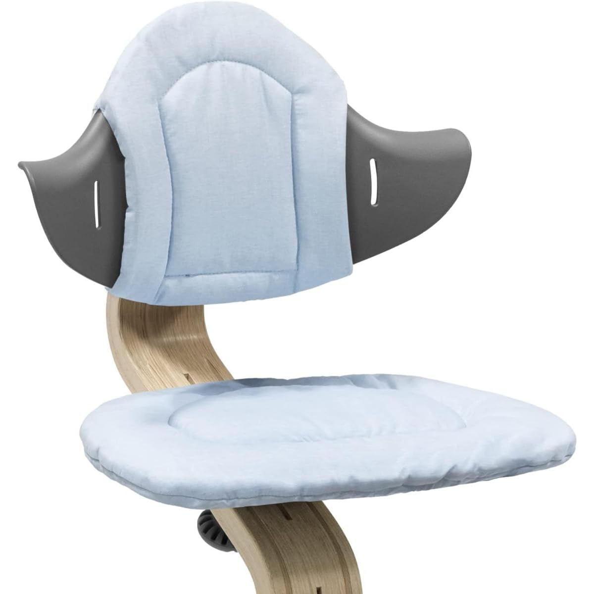 Stokke Nomi Cushion, Grey Blue - Adds Softness & Comfort to The Nomi Chair & High Chair - Easy to Attach & Remove - for Ages 6+ Months - Machine Washable