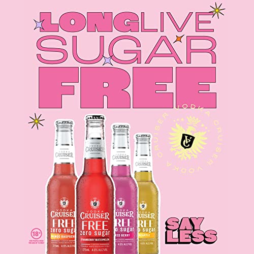image for Vodka Cruiser Sugar Free Mixed Berry, Refreshing Flavoured Pre-Mixed V