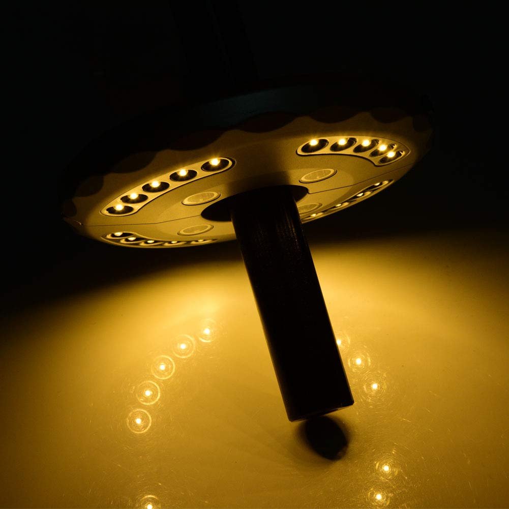 Lámpara de Sombrilla de Patio, Luz de Sombrilla de Patio, Luz de Camping con 24 LED para Sombrillas de Patio, Tiendas de Campaña, Uso Al Aire Libre, Luces de Sombrilla de Patio