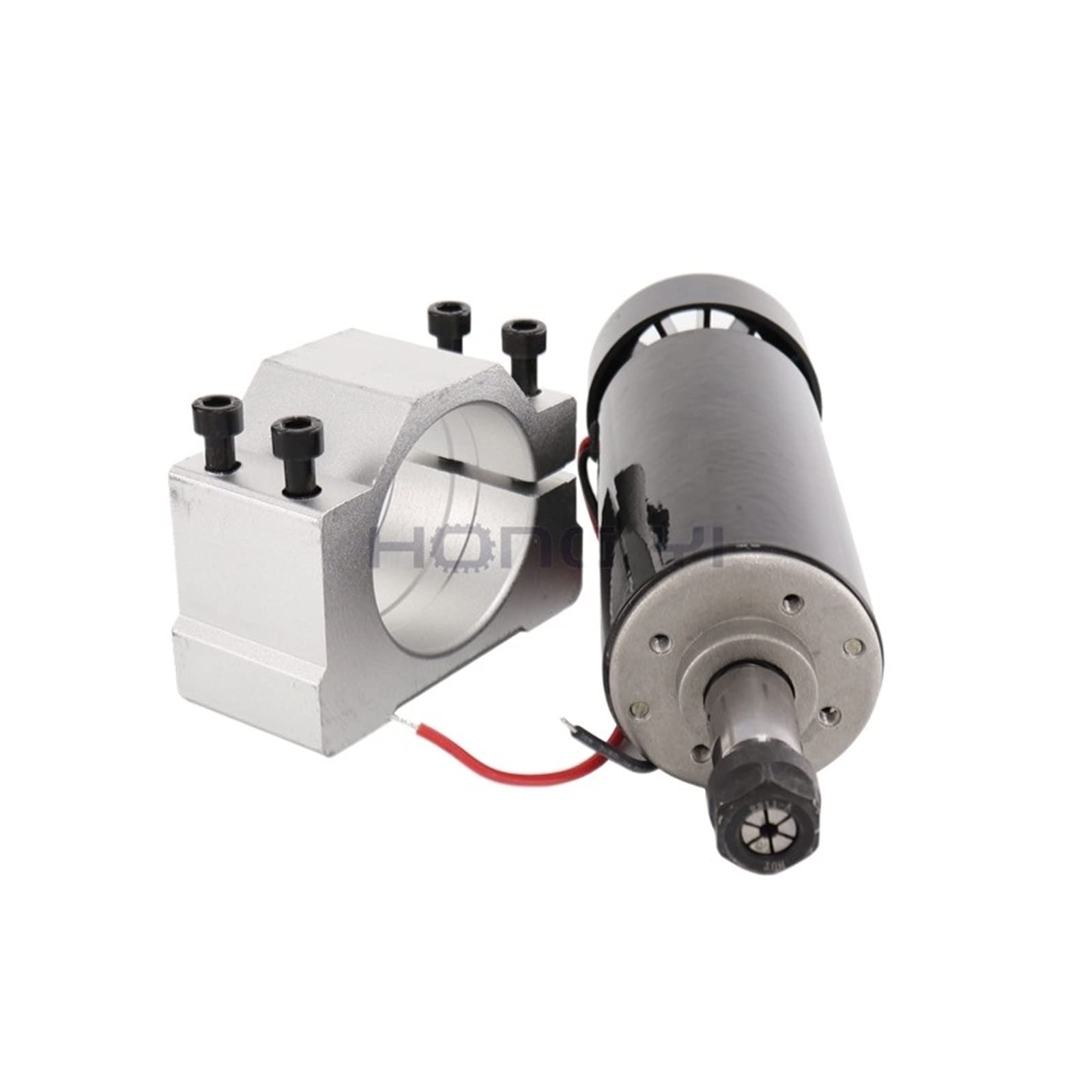 Mooilko Package4 0.5Kw Clamps Air Cooled Air Cooled Spindle+ Er11 Chuck Cnc 500W Spindle Motor + Power Supply Speed Governor Smooth Running(Package4)