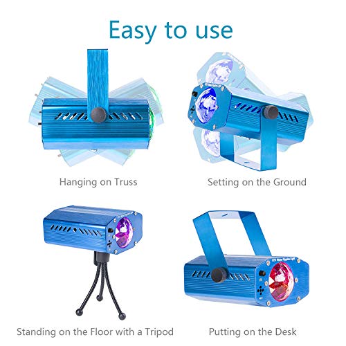 Leaden Party Laser Lights, 7 Colors Led Stage Party Light Projector, Strobe Water Ripples Lighting For Parties Room Show Birthday( Party Wedding Dance Lighting With Remote Control(Blue) #TOP4