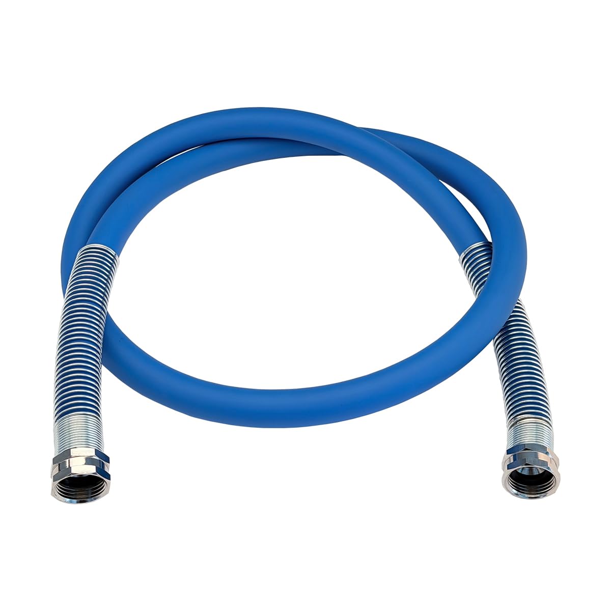 Guitrees 2026 Upgraded Leader Garden Hose 5ft x 5/8", Heavy Duty Short Water Hose, Female to Female Nickel-plated Brass Fittings, Five Layered Braiding, 1000PSI Burst, 300PSI Working (Blue)