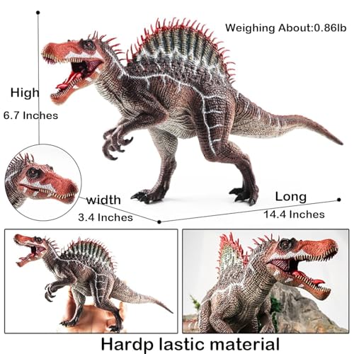 Image of FUNFOB Dinosaur Figure Jumbo Dinosaur Toy Realistic Width -37cm Dinosaur Action Figure Educational Wild Animal Toys for Boys & Girls | Red- Big Humpp