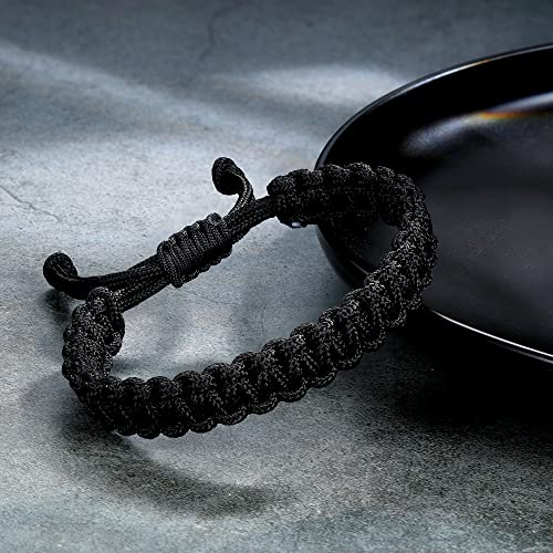 Jendear Shine Men's Nautical Rope Bracelet, Hand Braided Paracord Thread Bracelet, Waterproof Adjustable Outdoor Surf Bracelet #TOP1