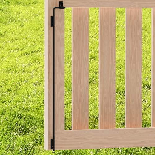 Image of 36 Inch Cane Bolt Gate Drop Rod, Square Heavy Duty Gate Latch, Cane Bolts for Wood Vinyl Metal Fences Gates-(Black Finish,1 Pack)