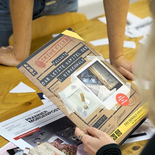 Stadtkrimis Exit Escape Stadtführung Crime Files: Das letzte Kapitel des L. Birkenwald - Fallakte für 2 - 4 Personen | Krimispiel mit über 30 Beweismitteln | Spannendes Detektivspiel | Tatort Escape Game