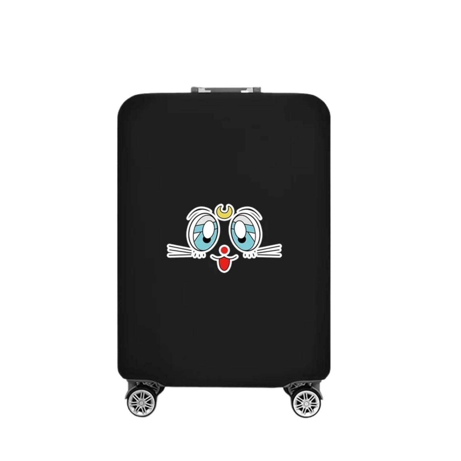 2 pezzi di coperture for bagagli, for valigie, modelli divertenti da viaggio, accessori, custodia protettiva for trolley(Black P,M)