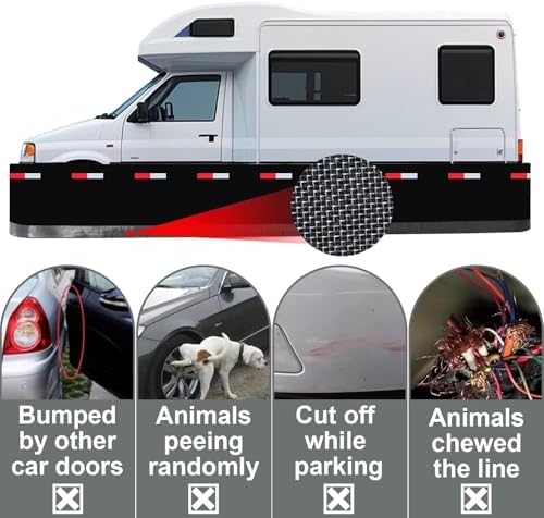 Mobile Home & RV Skirting - All-Season Waterproof Cover, Easy No-Drill Installation for Travel Trailers & 5th Wheel Campers, Durable Mesh Panel, 16m/52ft Black Storage Solution