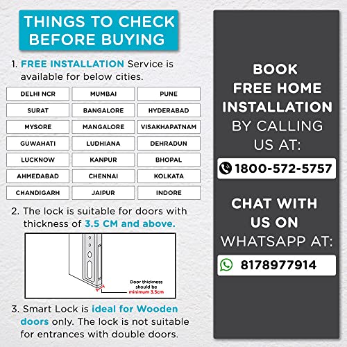 QUBO-Smart-Door-Lock-from-Hero-Group-5-Way-Unlocking-Fingerprint-Pincode-RFID-Access-Card-Mobile-App-Mechanical-Key-OTP-Access-Stainless-Steel-Mortise-with-5-Bolts-Black