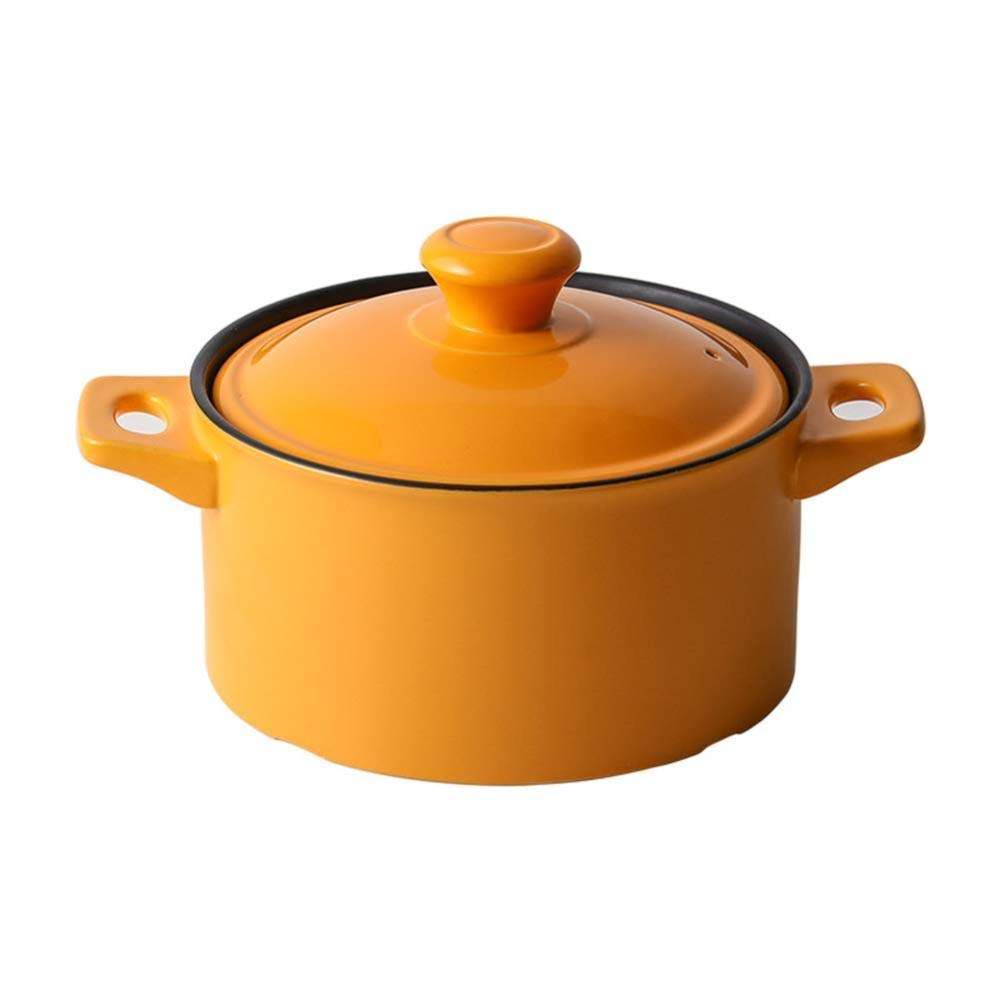 Casseruola in Ceramica con Coperchio,Casseruola di argilla Pentola di argilla Casseruola di ceramica Casseruola di ceramica Cottura ad alta temperatura, rapida conduzione del calore, accumulo di calo