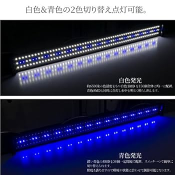 Amazon | アクアリウム LED ライト 水槽 照明 180LED 42W 2色