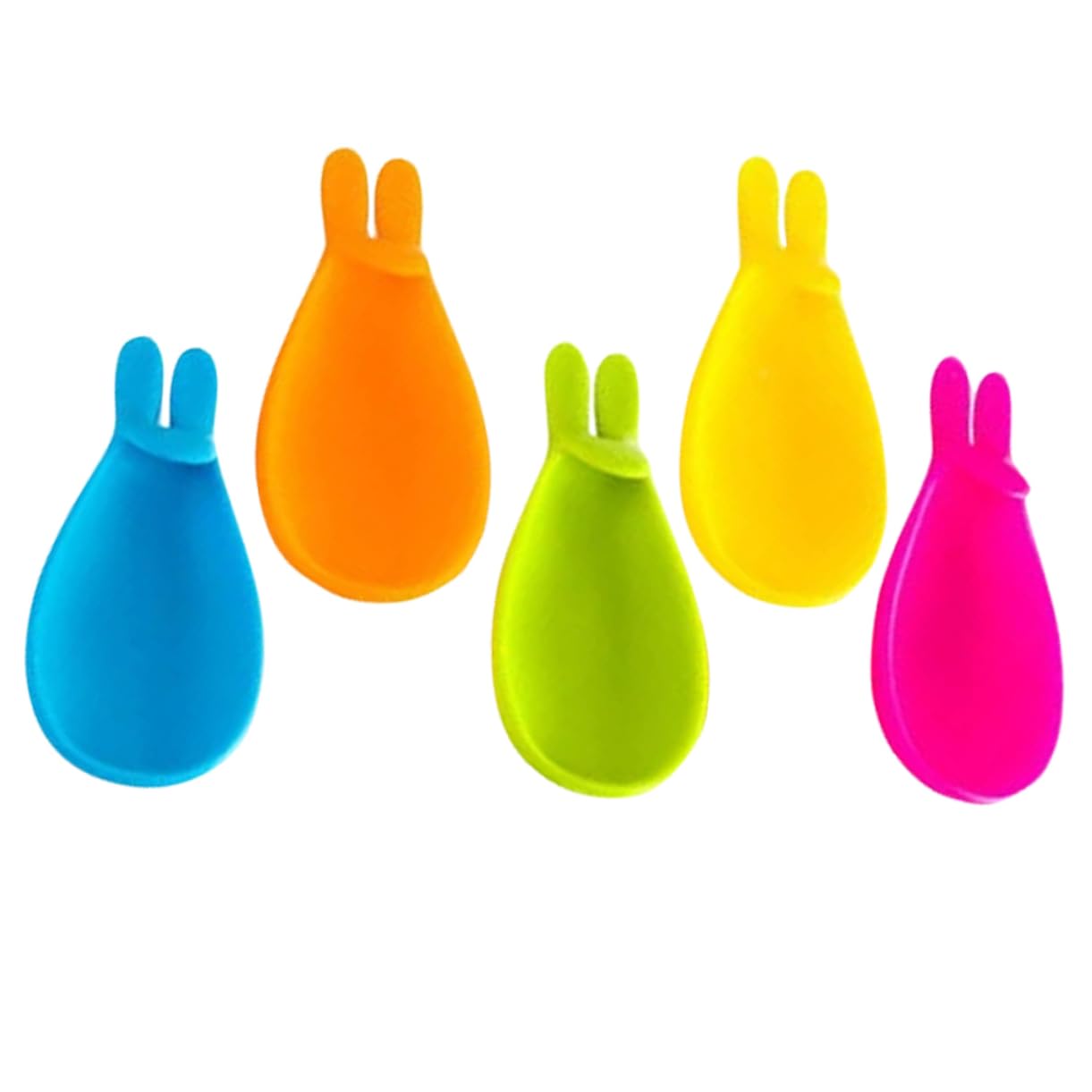 5pcs Hanging Bar Cute Cup Bunny Drink Holders Glass Decor Practical Shape Shaped Lovely Bag Office Sign for Bags Rest Holder Spoon Home Easter Making Cushions Accessory