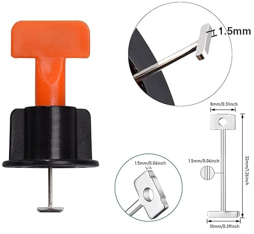 200 Pcs 1.5Mm 1/16" Replacement Steel Needles For Flooring Wall Tile Leveling System, Leveler Replaceable Pin Reusable Spare Steel Pin Tiling Construction Tools For Builing Walls & Floors #TOP1