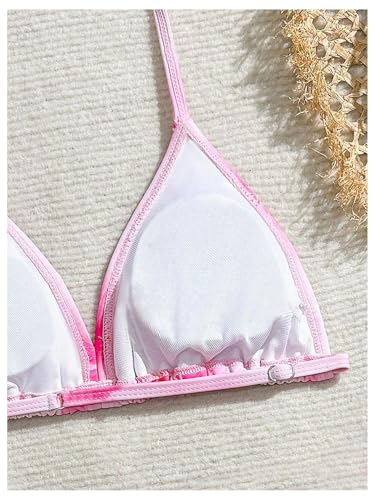 Image of RoseSeek Girl's 3 Piece Cute Bowknot Bathing Suit Halter Triangle High Waisted Swimsuit with Beach Cover Up Skirt