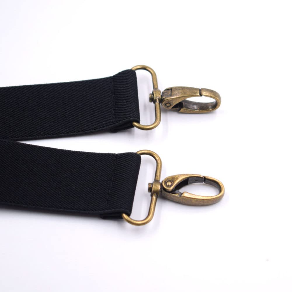 X Form Tirantes de Alta Resistencia, Tirantes elásticos Ajustables for Pantalones de Hombre de 3,5 cm de Ancho con Forma de X y 4 Clips Resistentes for Bodas y Fiestas