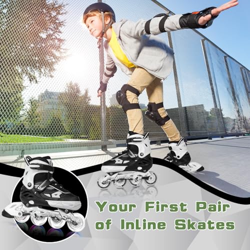 LEVYTEMP Adjustable Inline Skates for Kids and Adults, Outdoor Beginner Roller Skates with All Light Up Wheels for Girls, Boys, Men and Women - Thumbnail 7