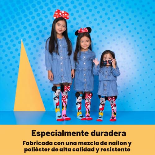 Calcetines Disney Mickey y Minnie para niñas color carbón y diseño divertido largo 5