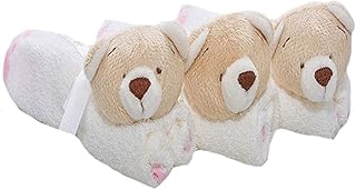 Kit Toalhinhas Urso Nino, Zip, Rosa Bebê