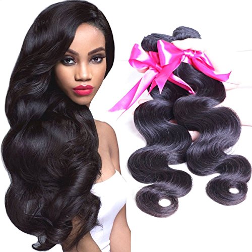 Jaja Hair 7A Peruvian Virgin Hair Body Wave Remy Human Hair Extensions 3 Bundles Deal Natural Black Color Peruvian Body Wavy Virgin Hair Weave Weft 8 10 12 Inches …