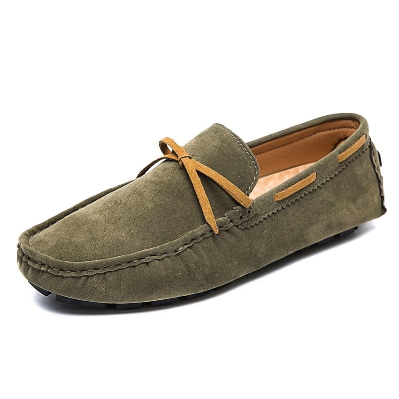 Men's Loafers Shoes Suede Vamp Driving Style Loafer Boatshoes Flat Heel Flexible Resistant Prom Casual Slip On