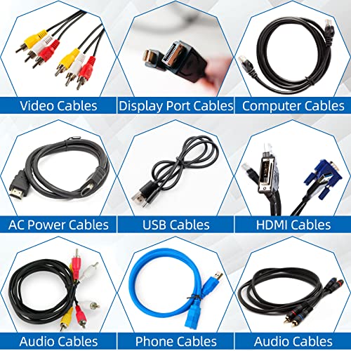 480 Pcs Cable Labels,8 Colors Waterproof Cord Labels For Electronics Write On,Tear Resistant Cord Labels Tags,Self Adhesive Wire Labels Printable For Cable Management,Laser Printer And Handwriting #TOP5