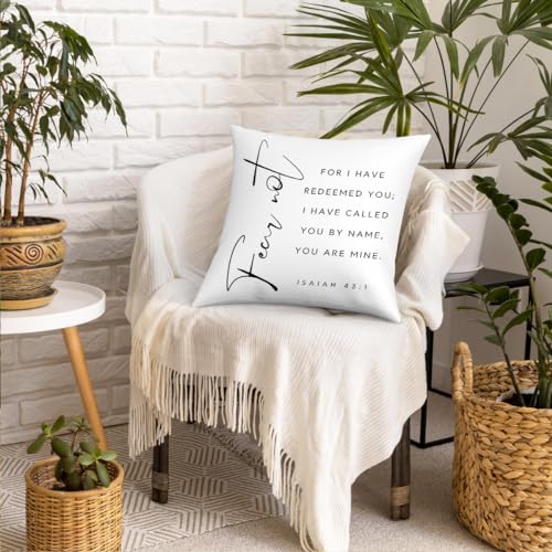 Jrhung JRHUNG639 Christian Motivation Decorative Throw Pillow Covers 18X18 Encourage Scripture Couch Pillow Covers Affirmation Bible Verse Pillow Case Inspiration Religious Cushion Covers thumb #6