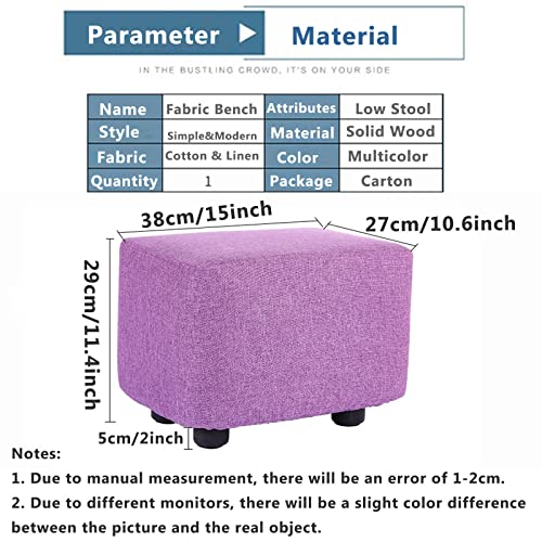 Pouf rectangulaire dehoussable et lavable en coton marron